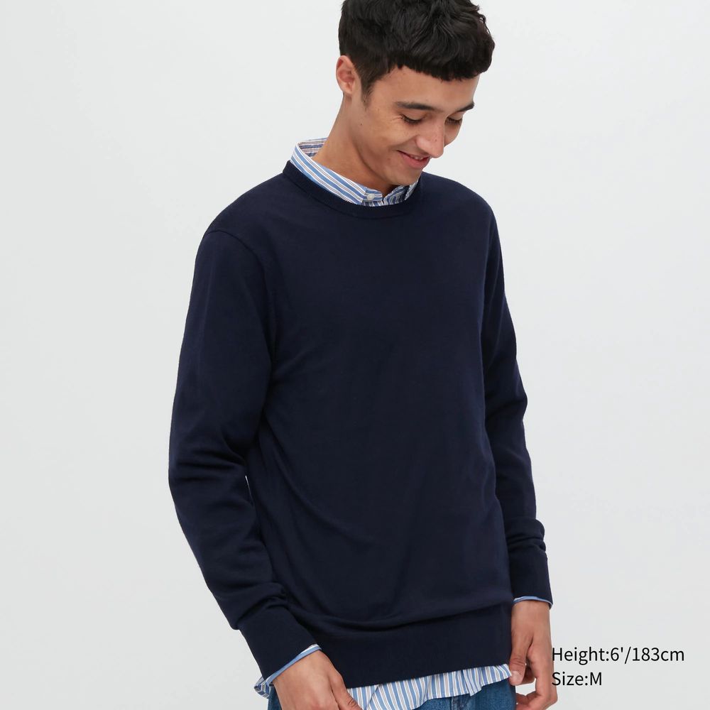 EXTRA FINE MERINO CREW NECK SWEATER