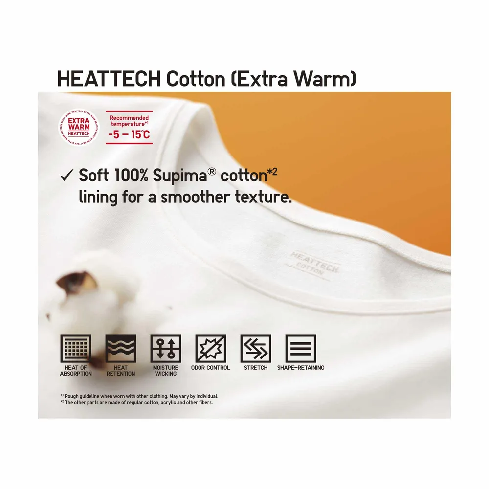 UNIQLO HEATTECH Cotton Tights (Heather) (Extra Warm) (2022 Edition