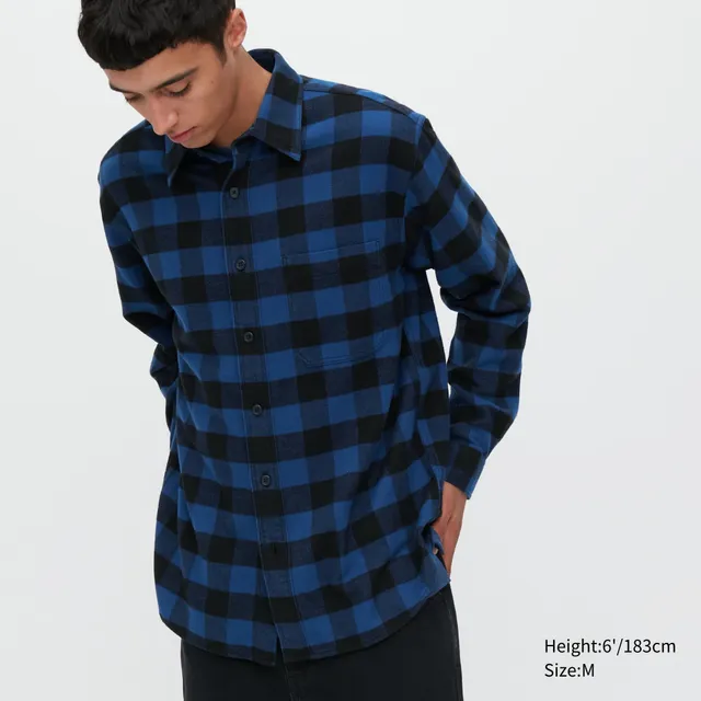 UNIQLO FLANNEL CHECKED SHIRT REGULAR COLLAR