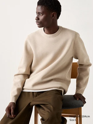 WASHABLE MILANO RIBBED CREW NECK SWEATER