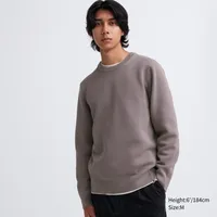 WASHABLE MILANO RIBBED CREW NECK SWEATER