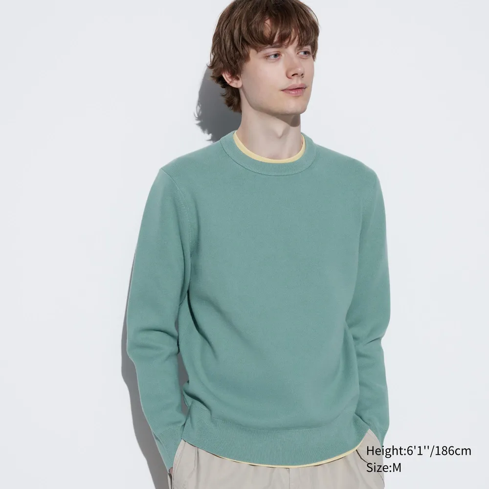 WASHABLE MILANO RIBBED CREW NECK SWEATER