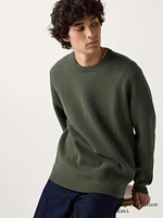 WASHABLE MILANO RIBBED CREW NECK SWEATER