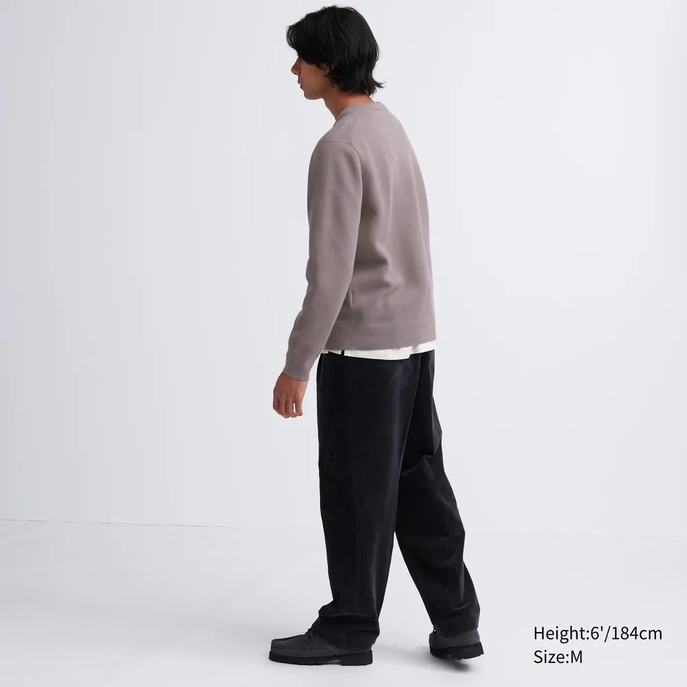 Washable Milano Ribbed Crew Neck Long-Sleeve Sweater | Wine | 2XS | Uniqlo US