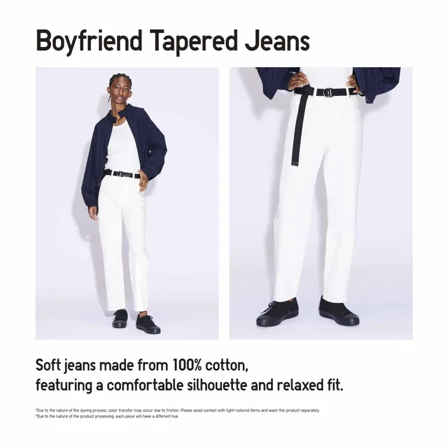 BOYFRIEND TAPERED JEANS (ANKLE LENGTH)