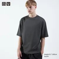 AIRism COTTON OVERSIZED CREW NECK HALF SLEEVE T-SHIRT