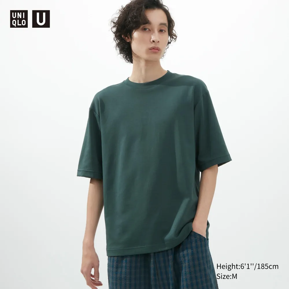 U AIRism Cotton Oversized Crew Neck T-Shirt