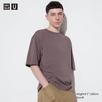 AIRism COTTON OVERSIZED CREW NECK HALF SLEEVE T-SHIRT