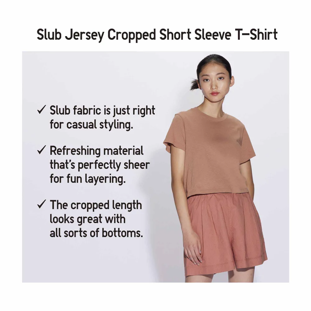 Cropped jersey cotton sheer logo t-shirt