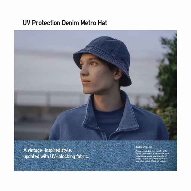 UV Protection Denim Metro Hat