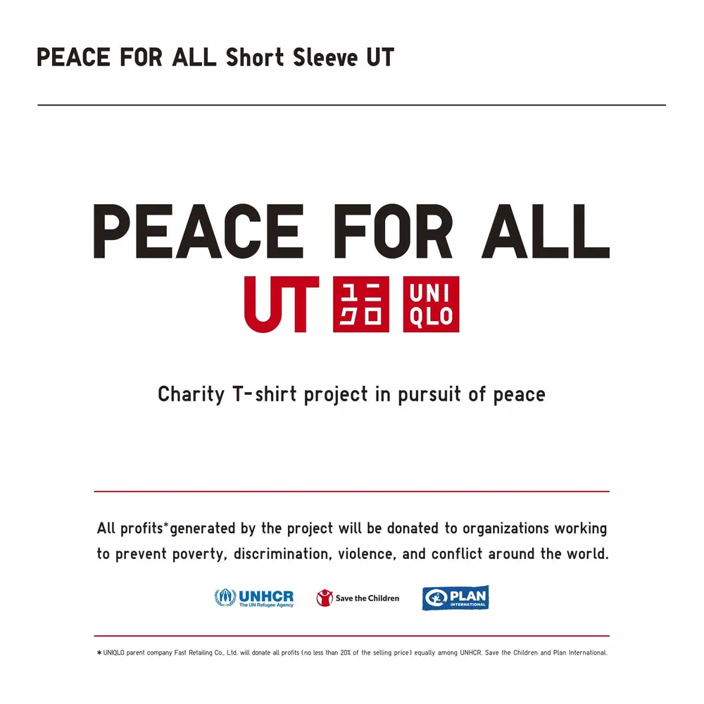 Men's Peace for All Short-Sleeve Graphic T-Shirt (Haruka Ayase) | Pink | 2XS | Uniqlo US