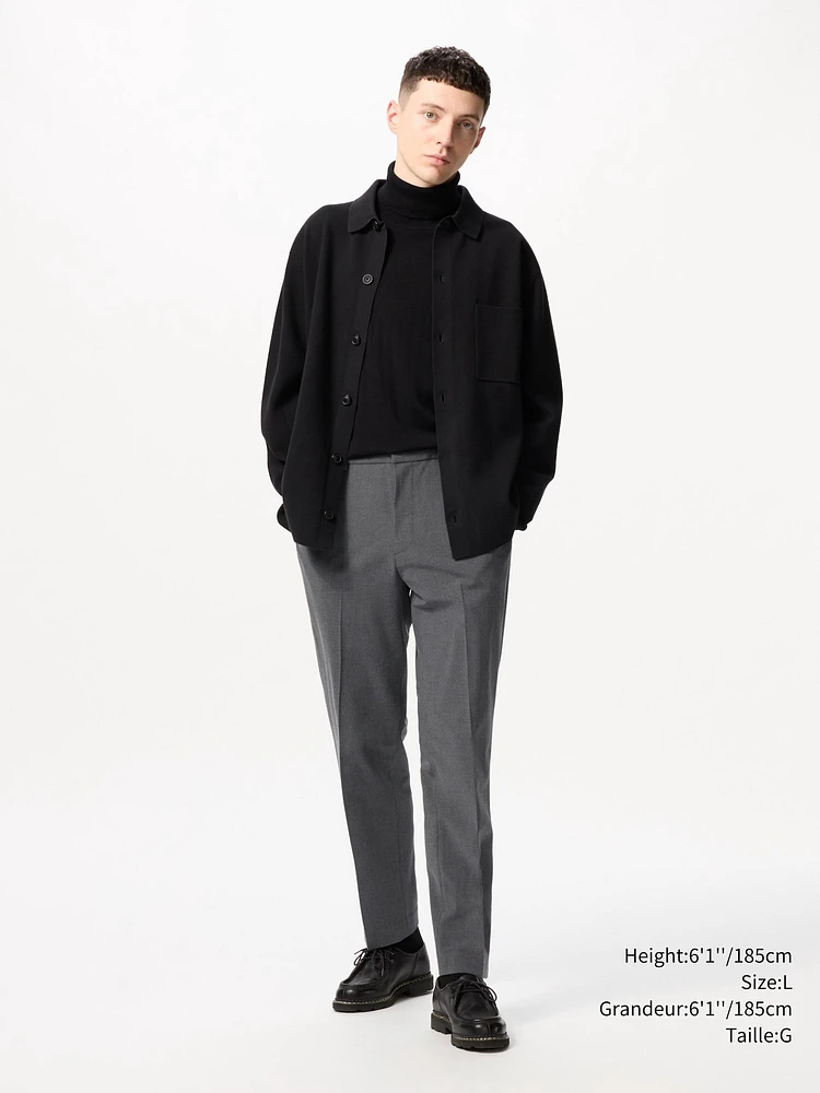 SMART ANKLE PANTS (WOOL LIKE) (LONG)