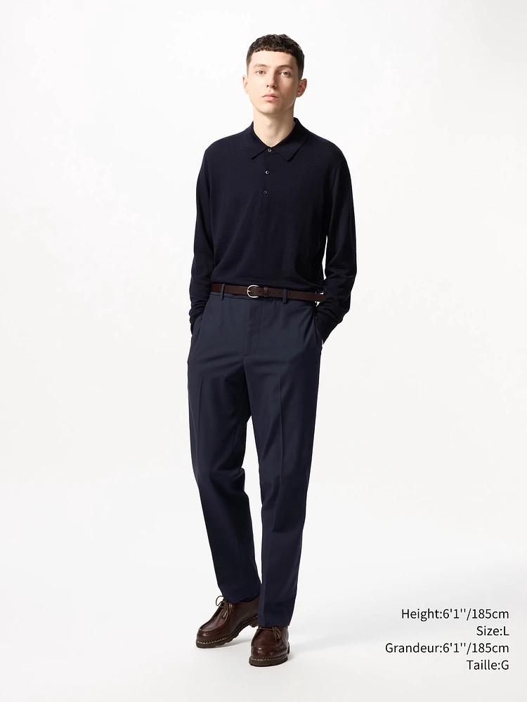 SMART ANKLE PANTS (WOOL LIKE) (LONG)