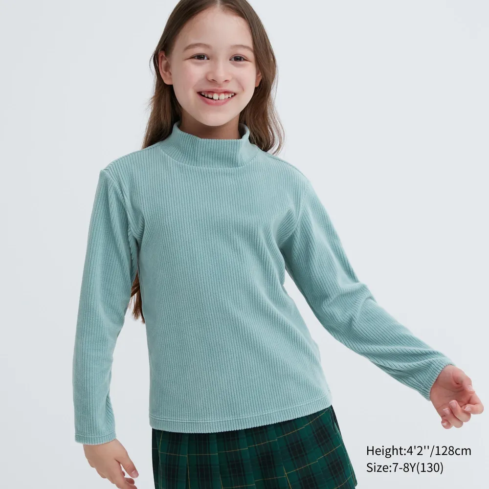 UNIQLO Ribbed Fleece High Neck Long-Sleeve T-Shirt