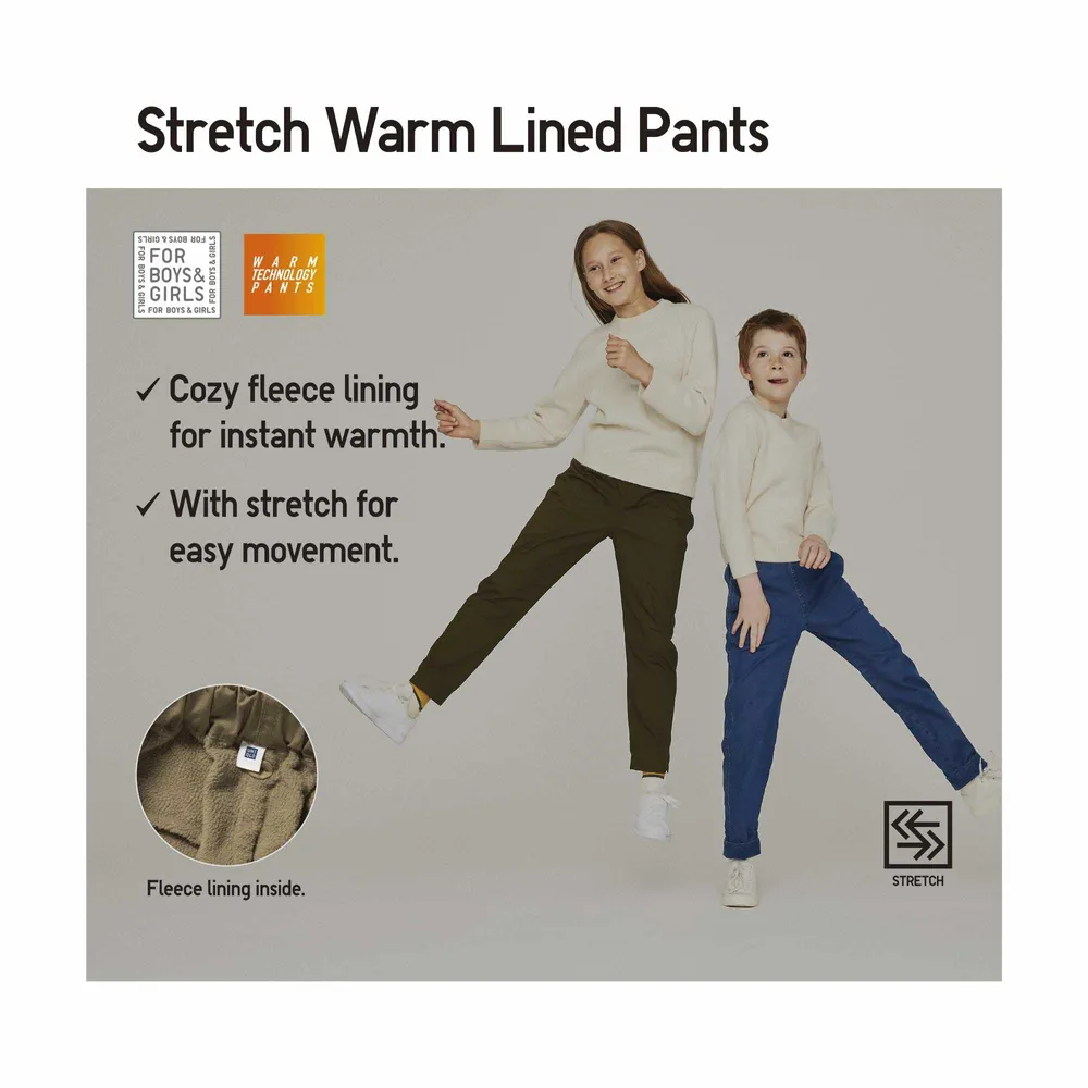 STRETCH WARM LINED DENIM PANTS