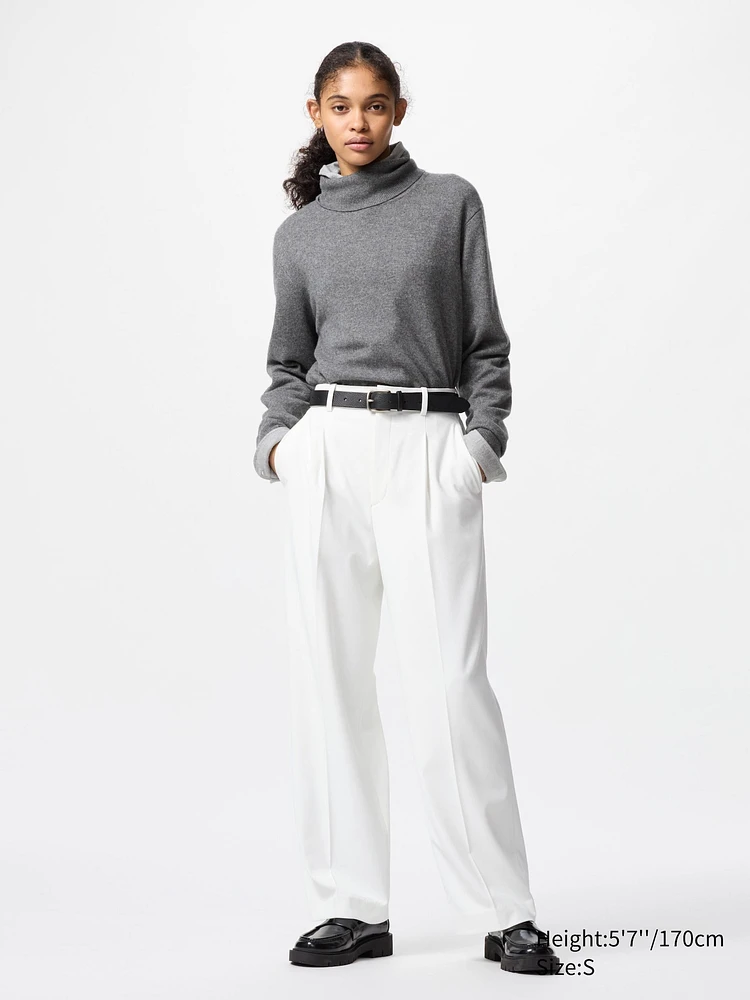 PLEATED WIDE PANTS