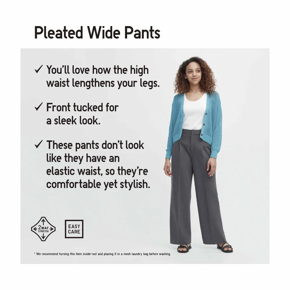 PLEATED WIDE PANTS