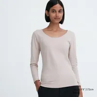 HEATTECH COTTON EXTRA WARM SCOOP NECK T-SHIRT