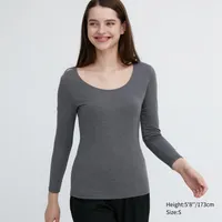 HEATTECH COTTON EXTRA WARM SCOOP NECK T-SHIRT