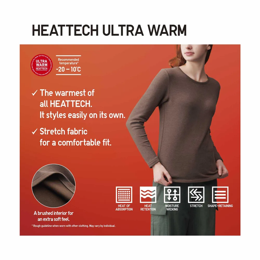 HEATTECH Ultra Warm Crew Neck Long Sleeved Thermal Top