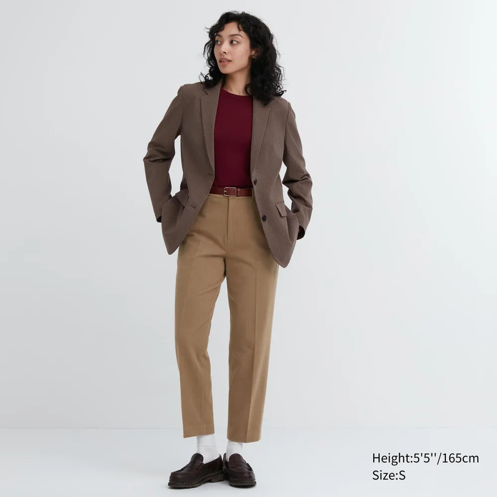 Smart Ankle Pants (Checked)