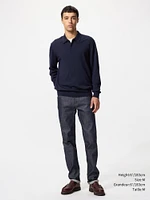 EXTRA FINE MERINO LONG SLEEVE POLO SHIRT