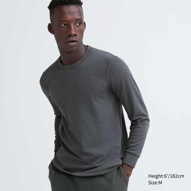 Men's Uniqlo Heat Tech Ultra Warm Dark Gray Long Sleeve Shirt Large  Innerwear