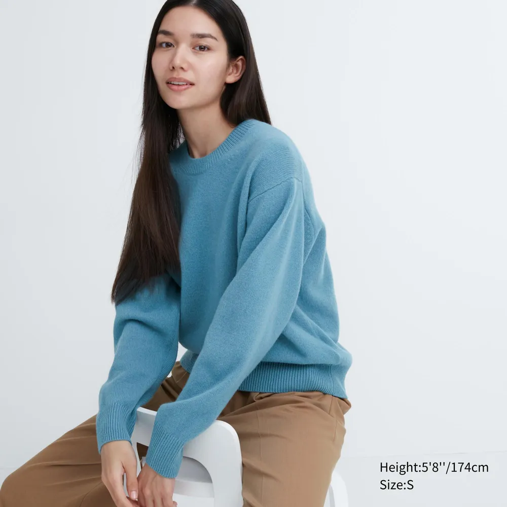 Premium Lambswool Crew Neck Long-Sleeve Sweater