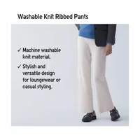 WASHABLE KNIT RIBBED PANTS