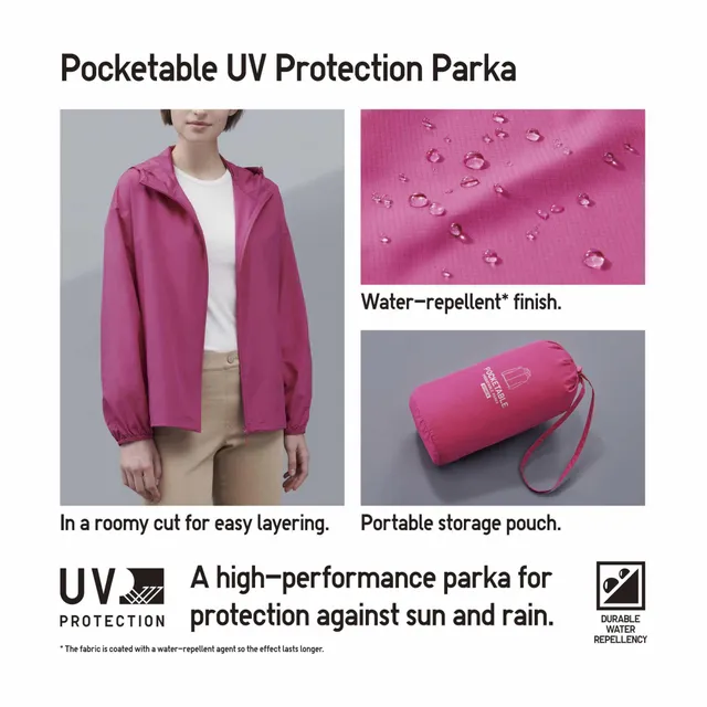 Check styling ideas for「Pocketable UV Protection Parka、Soft