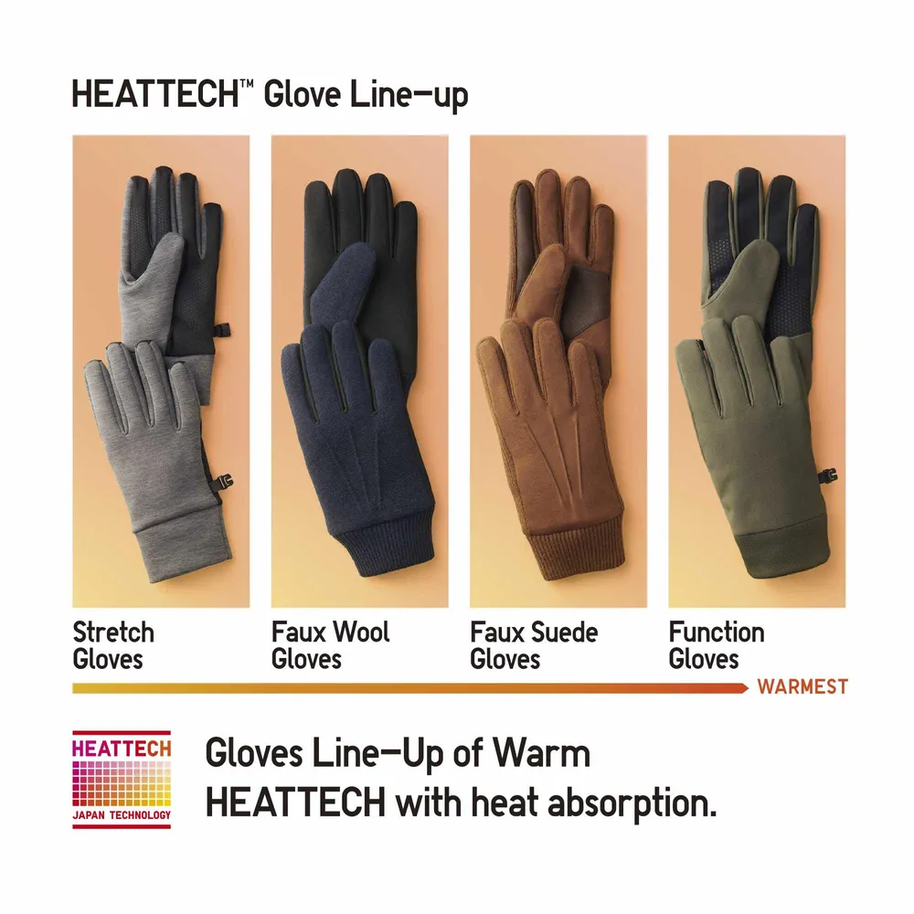 UNIQLO HEATTECH LINED FAUX WOOL GLOVES