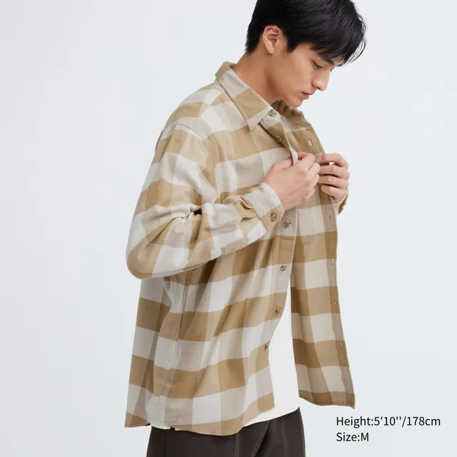 UNIQLO FLANNEL CHECKED LONG SLEEVE SHIRT