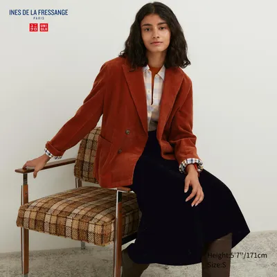 UNIQLO Jacquard Crew Neck Long-Sleeve Cardigan (Ines de la Fressange)