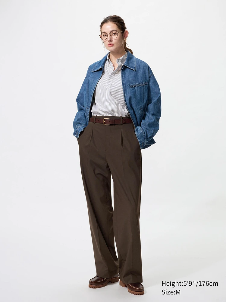 PLEATED WIDE PANTS | TALL