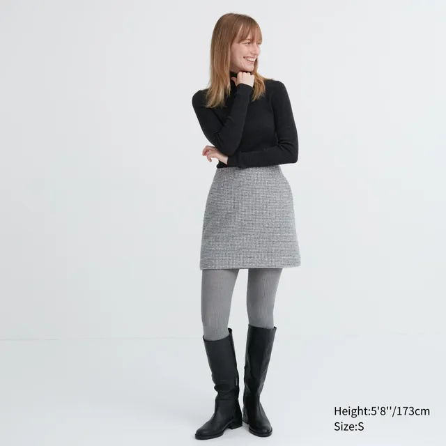 UNIQLO Women Heattech Knitted Tights (Check) ($3.90) ❤ liked on