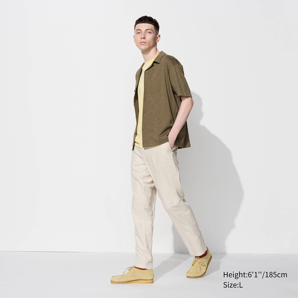 LINEN BLEND RELAXED PANTS