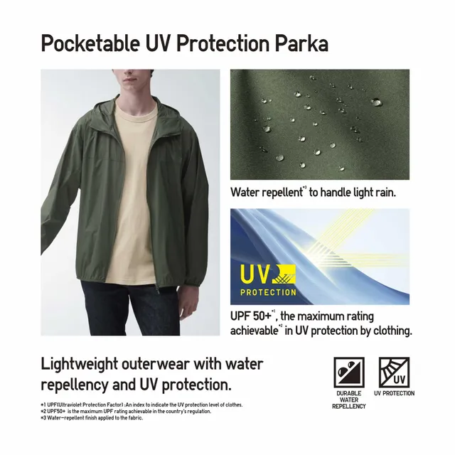 Check styling ideas for「Pocketable UV Protection Parka (Pattern