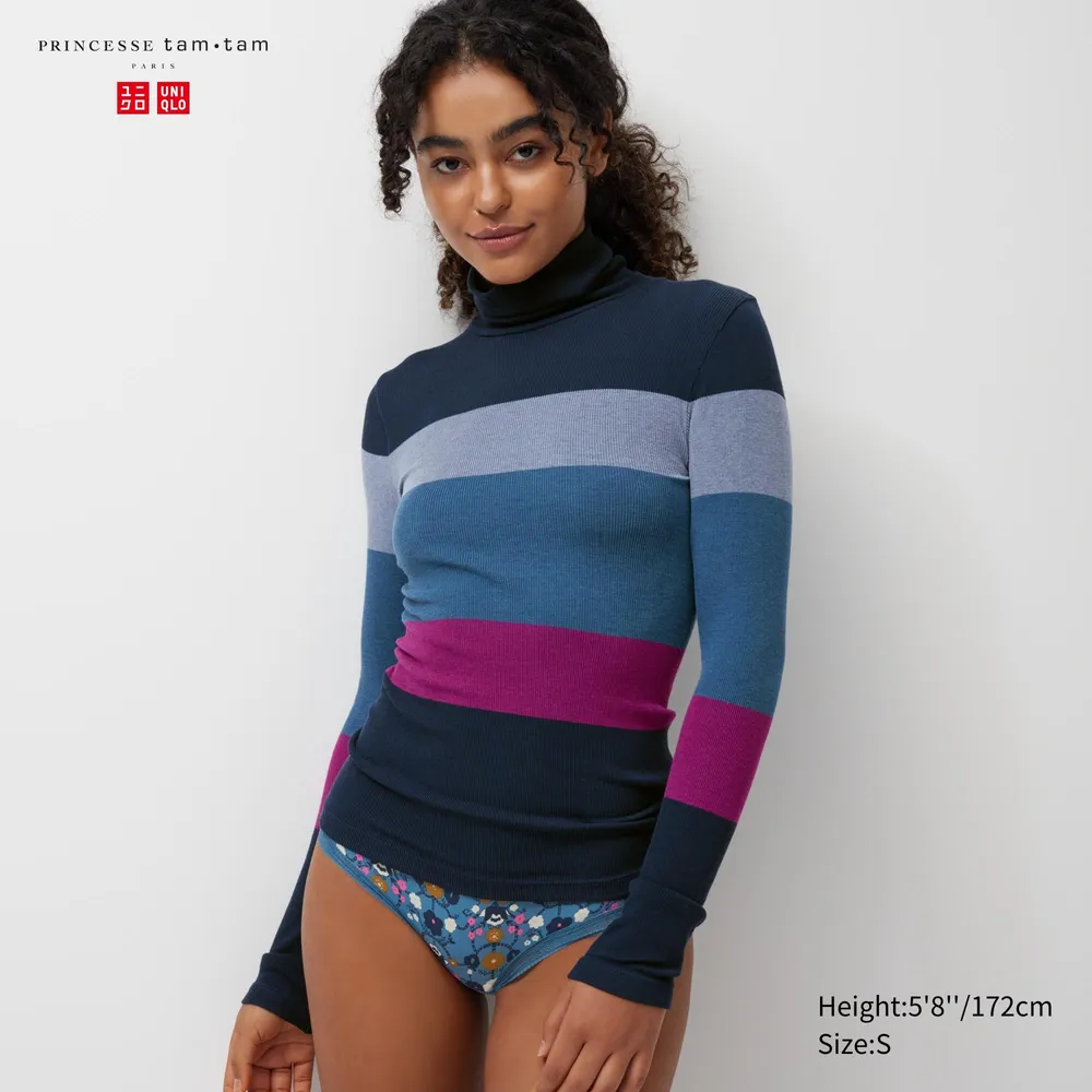 Uniqlo + Heattech Extra Warm Ribbed High Neck Thermal Bodysuit