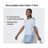SHIRRING MELLOW SHORT SLEEVE T-SHIRT