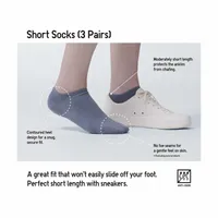 SHORT SOCKS 3P (MIX YARN RIBBED)