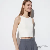 RIBBED CROPPED BRA SLEEVELESS TOP