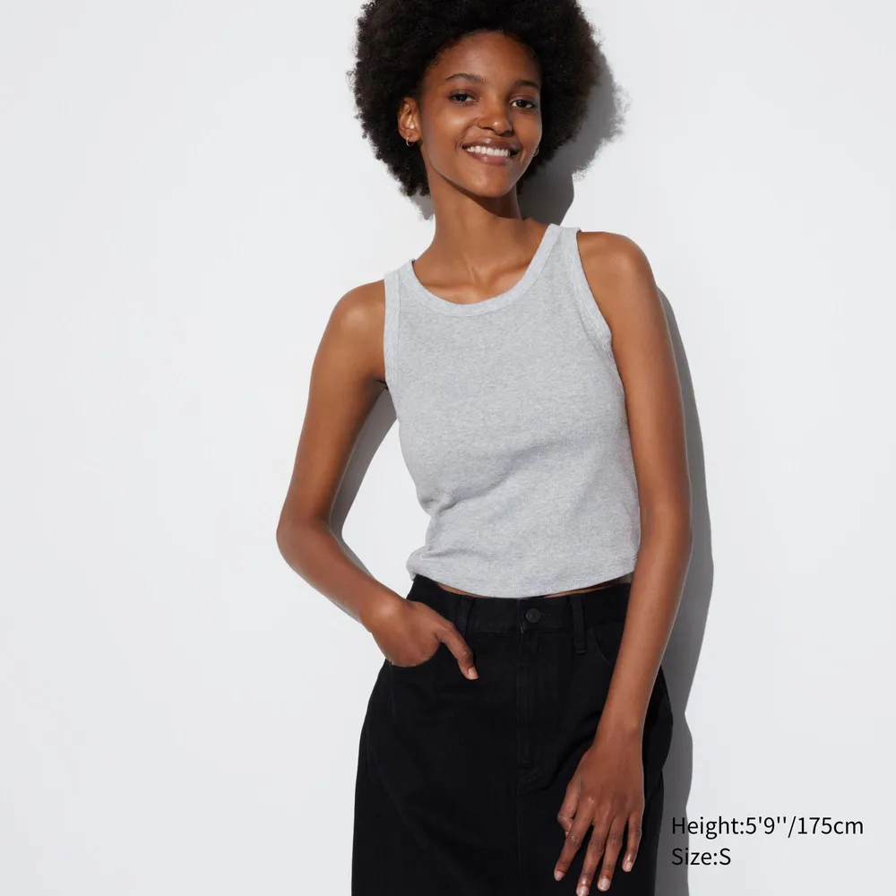 UNIQLO RIBBED CROPPED BRA SLEEVELESS TOP