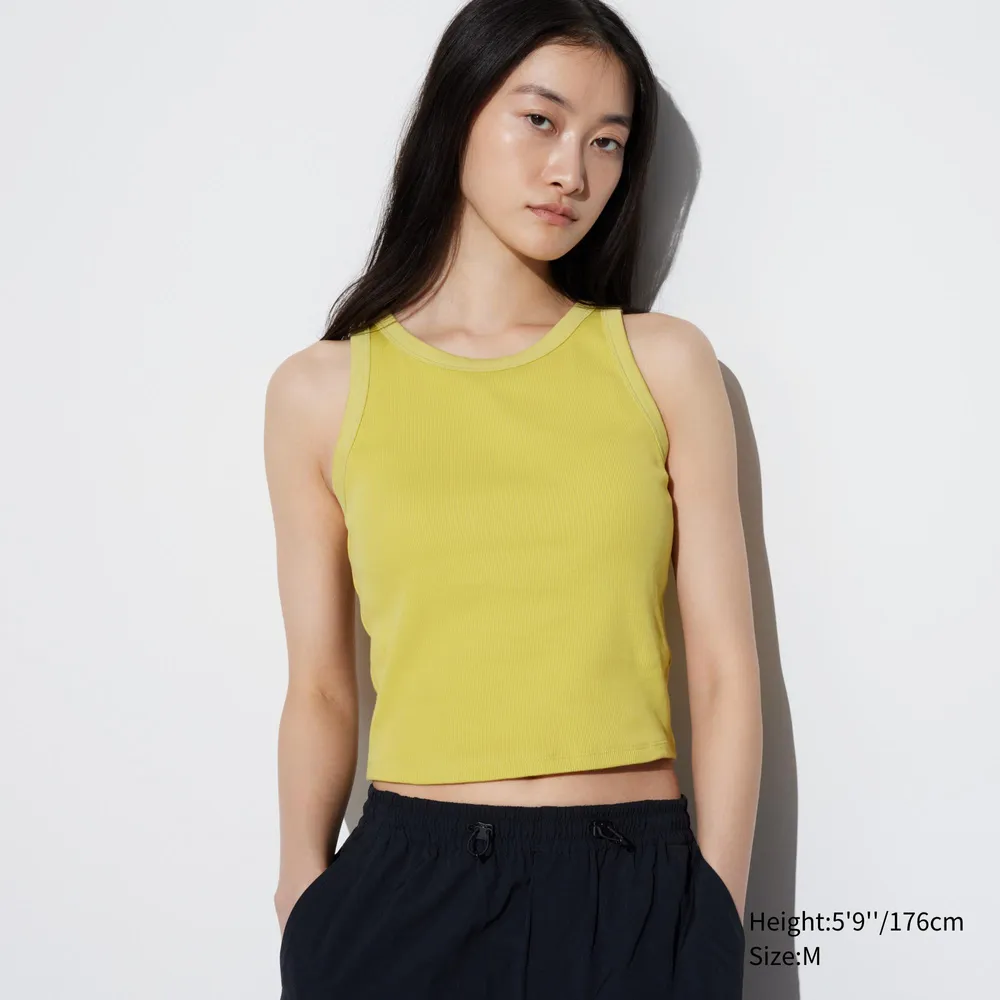 UNIQLO RIBBED CROPPED BRA SLEEVELESS TOP