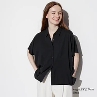 RAYON SHORT SLEEVE BLOUSE