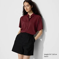 RAYON SHORT SLEEVE BLOUSE