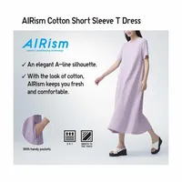 AIRism COTTON SHORT SLEEVE T-SHIRT DRESS