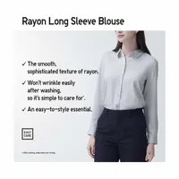 RAYON LONG SLEEVE BLOUSE