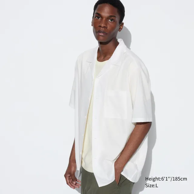 UNIQLO LINEN BLEND VOLUME SHORT SLEEVE SHIRT