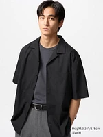 MODAL OPEN COLLAR SHORT SLEEVE SHIRT