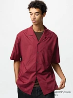 MODAL OPEN COLLAR SHORT SLEEVE SHIRT